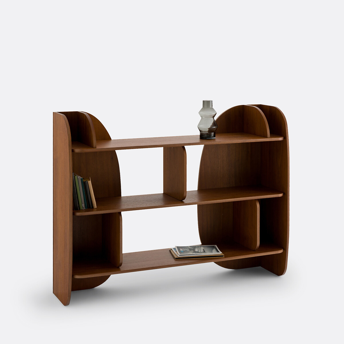 Libreria bassa placcato noce, Gorman noce, LA REDOUTE INTERIEURS