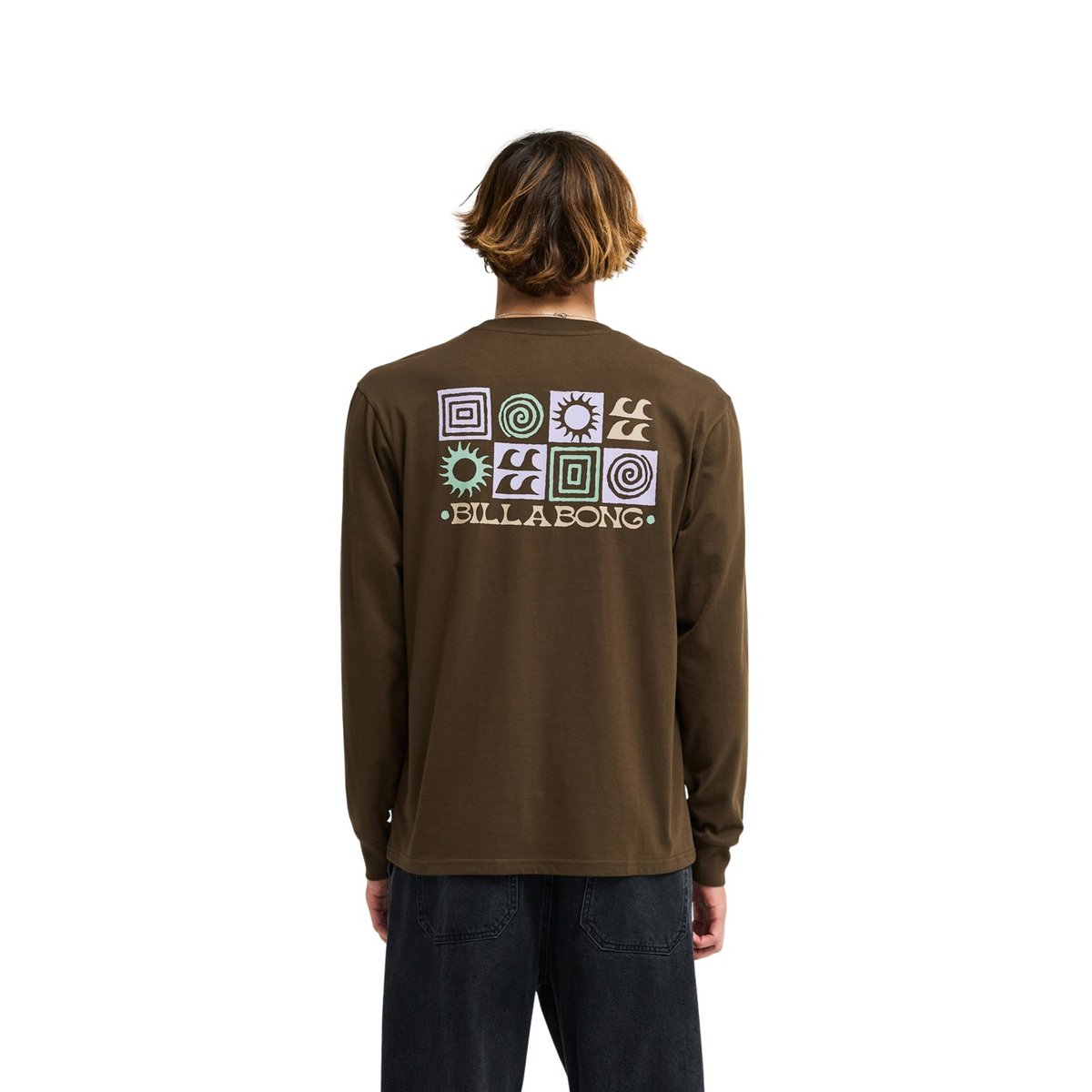 T shirt manches longues SEGMENT marron dark cedar, BILLABONG