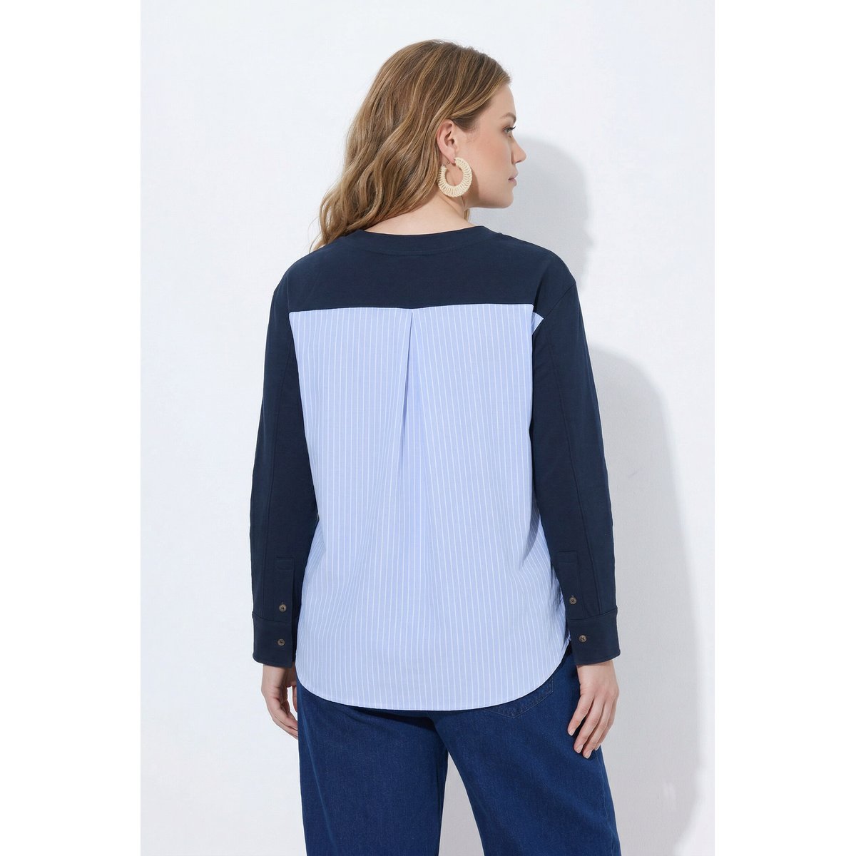 Veste en molleton, style 2-en-1 marine, ULLA POPKEN