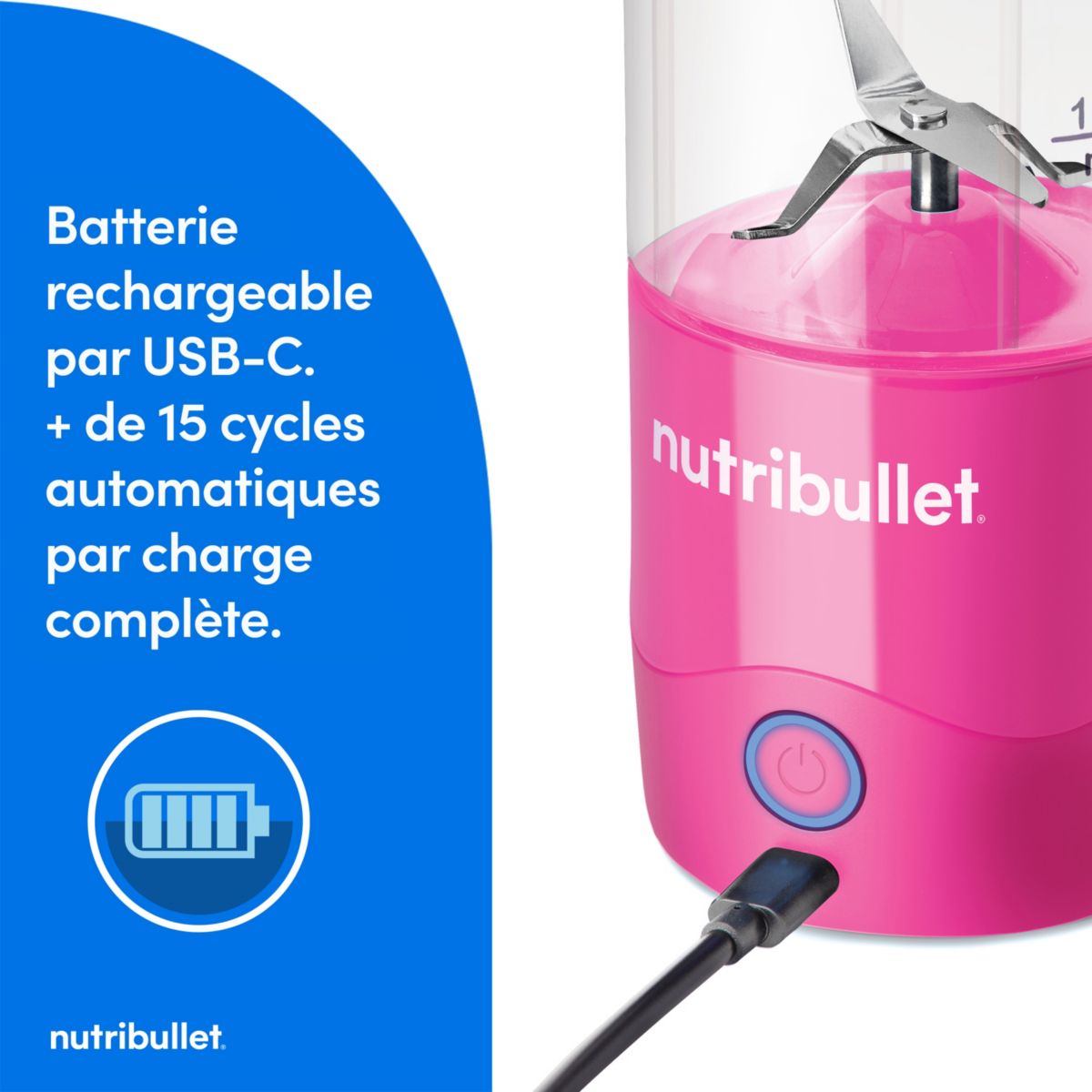 Blender portable NBP003BP Rose couleur unique, NUTRIBULLET