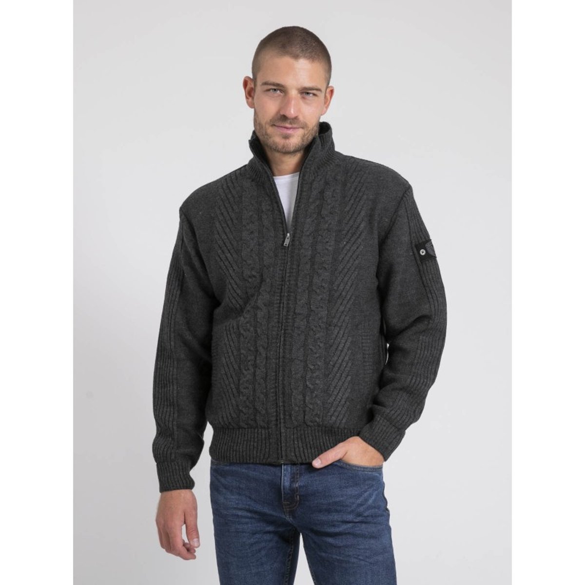 Gilet Zippé Col Montant Pur Coton Litriton antra, RITCHIE