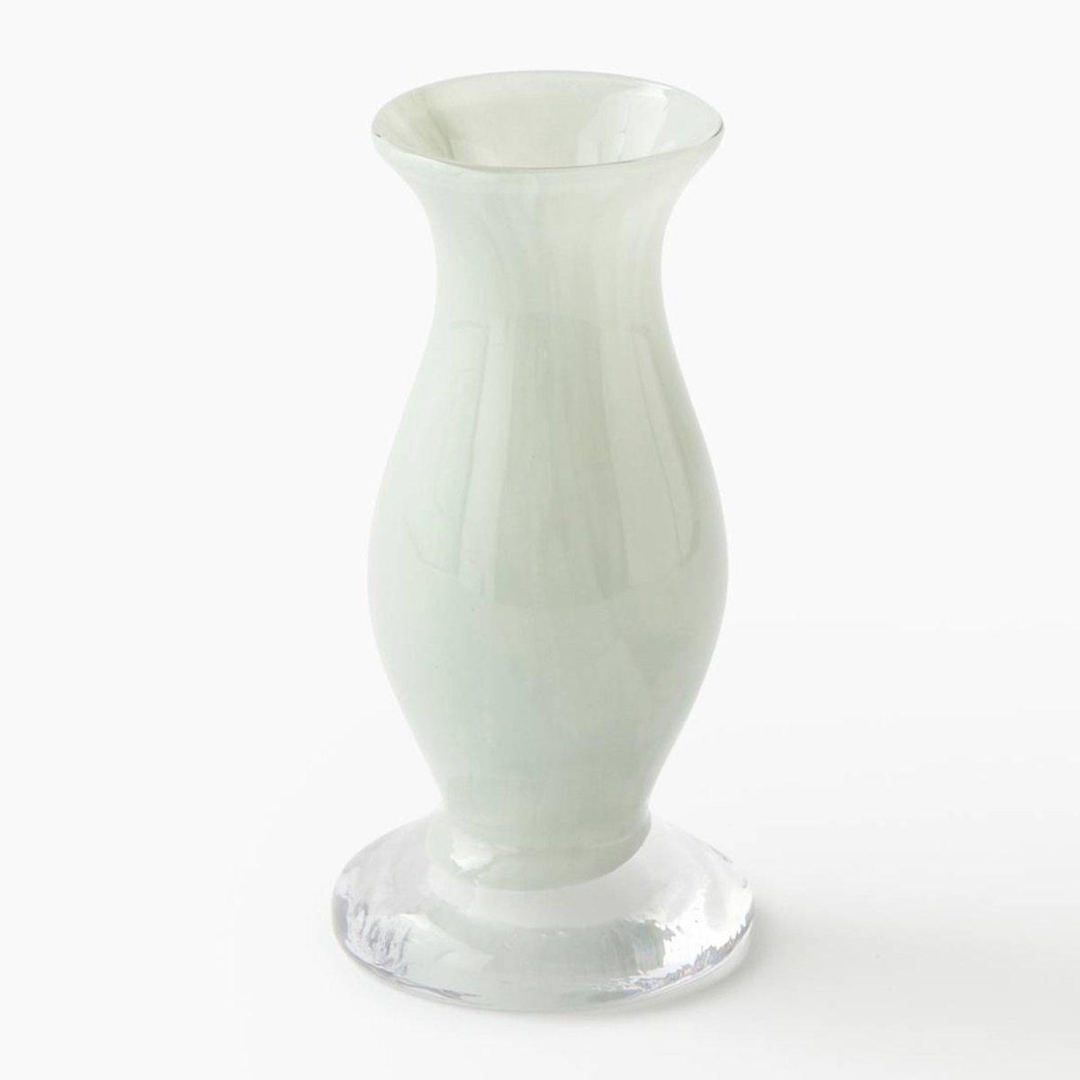 Vase,7x7x17cm, en verre meleze, MONOPRIX