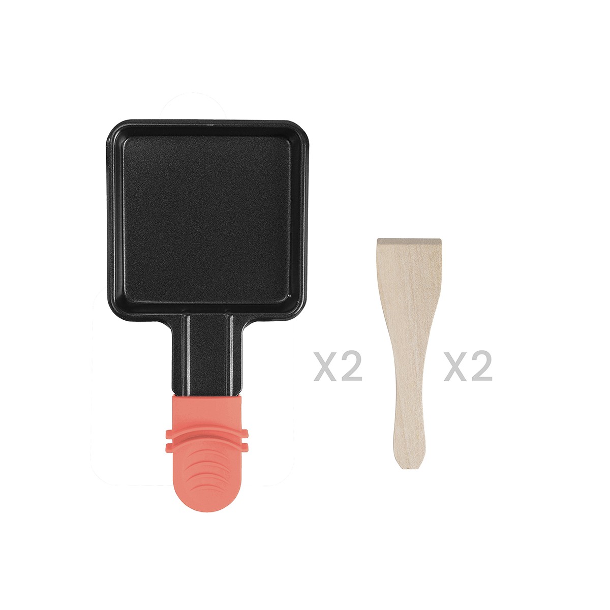 Appareil à raclette 2 personnes - Livoo x Marmiton corail, LIVOO