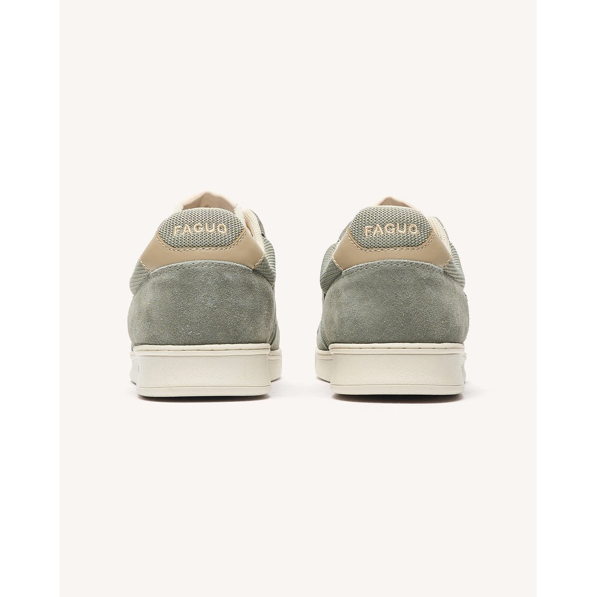 Baskets basses suede tissu PALMER kaki foncé, FAGUO