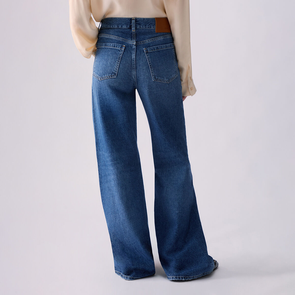 Jean évasé avec bandana denim bleu, LIU JO