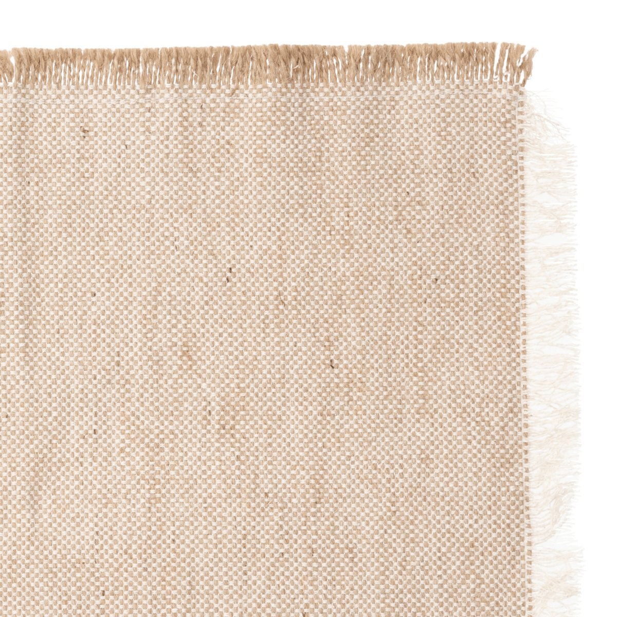 Set de table à franges bicolore beige, SECRET DE GOURMET