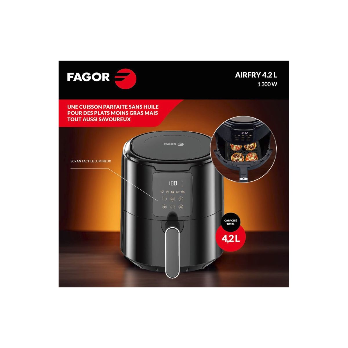 Friteuse sans huile FG4210 4.5L couleur unique, FAGOR