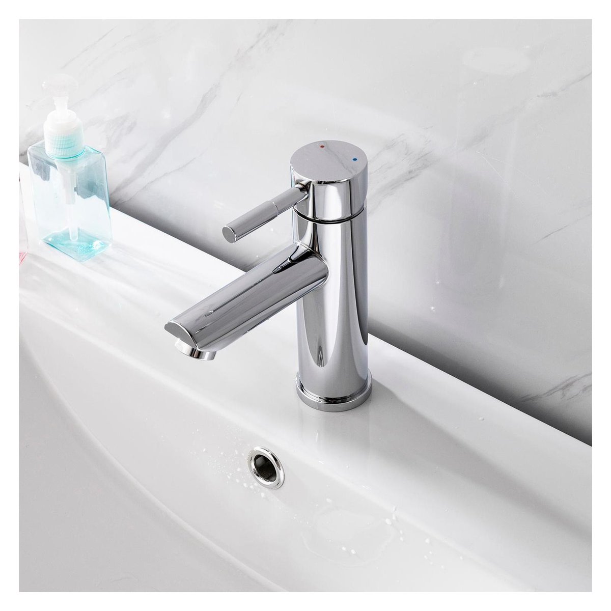 Robinet salle de bain mitigeur bec bas TAP chromé, MOB IN