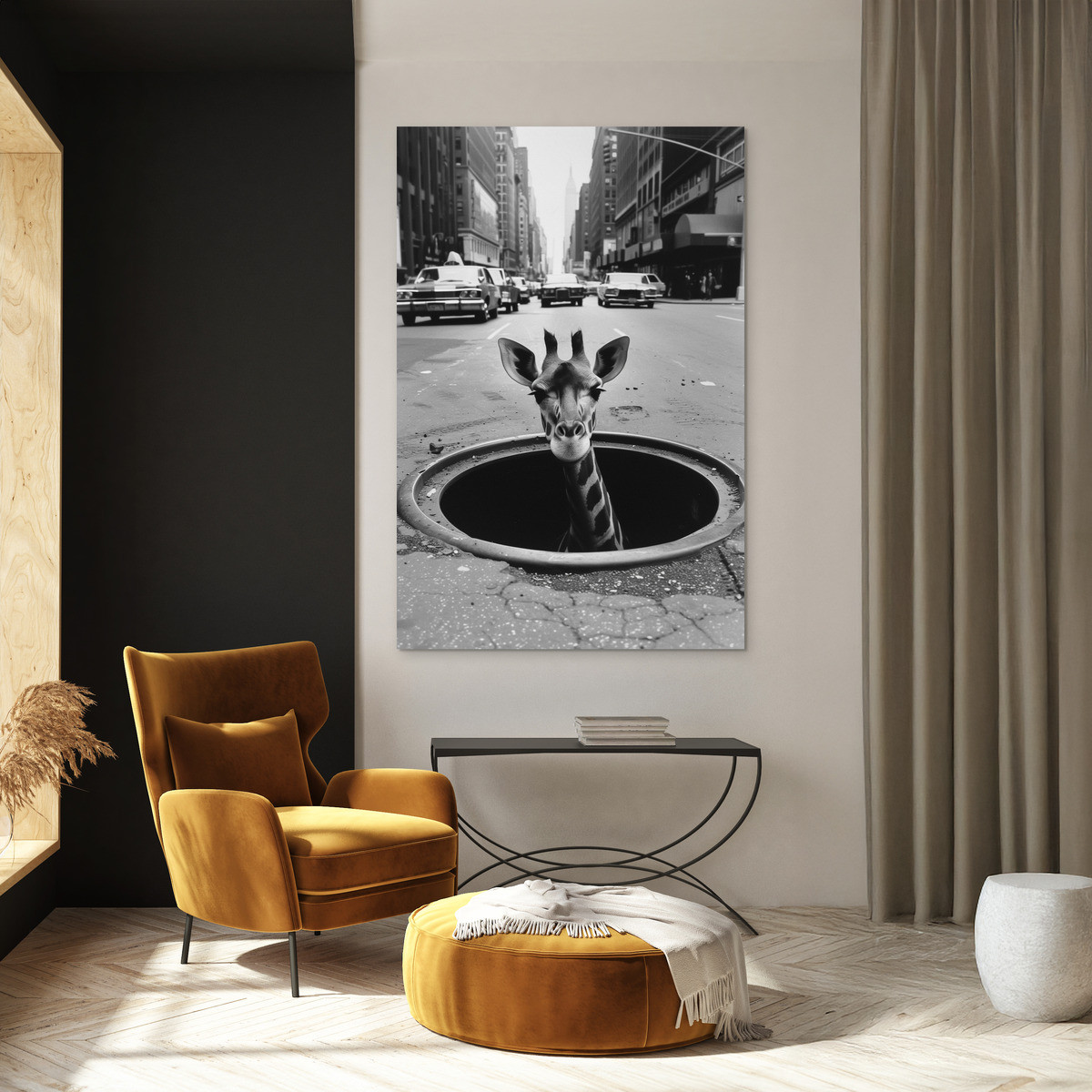 Tableau Sur Toile Girafe En Ville INSOLITE tableaux sur toile-noir & blanc, CEANOTHE