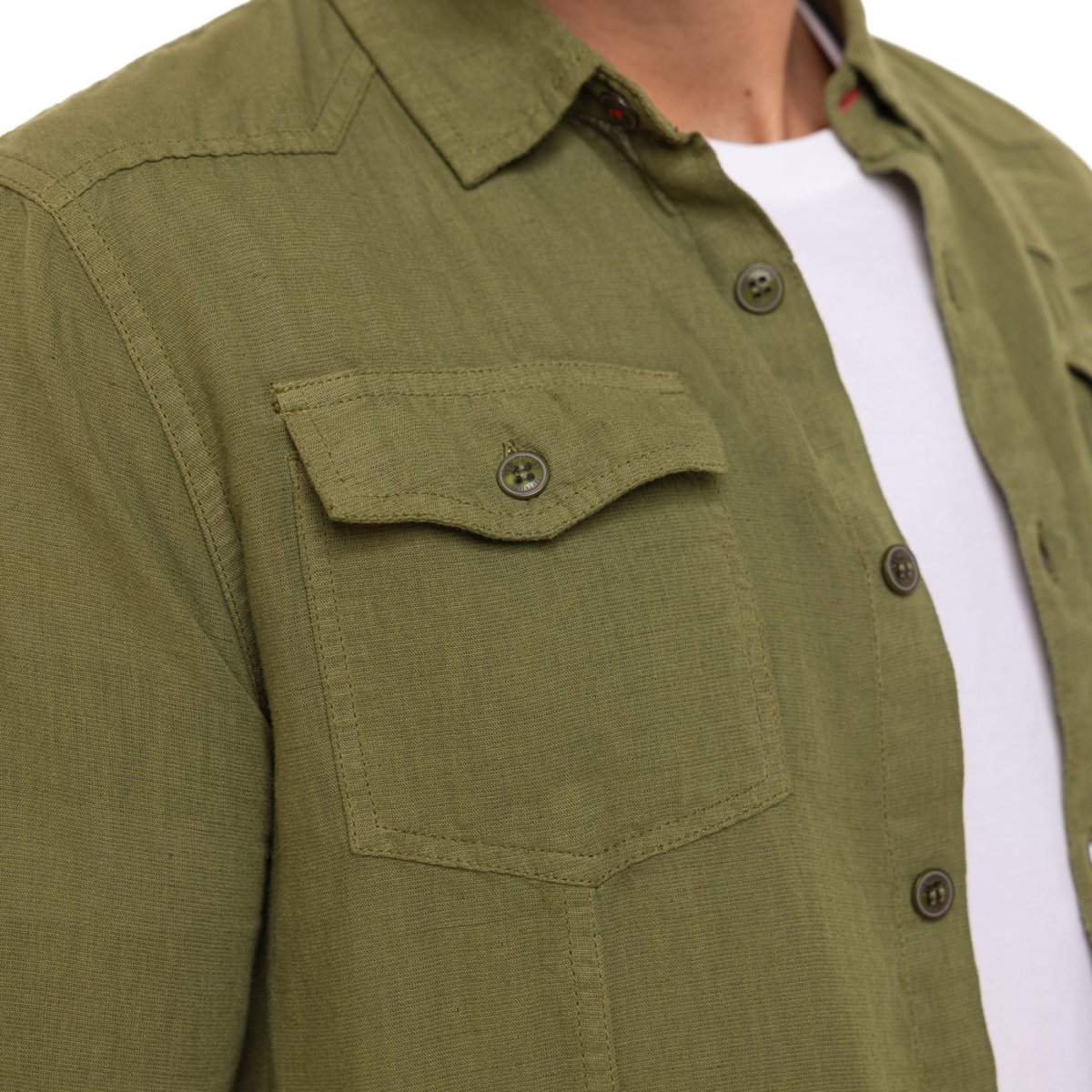 Chemise lin LINO kaki, VON DUTCH