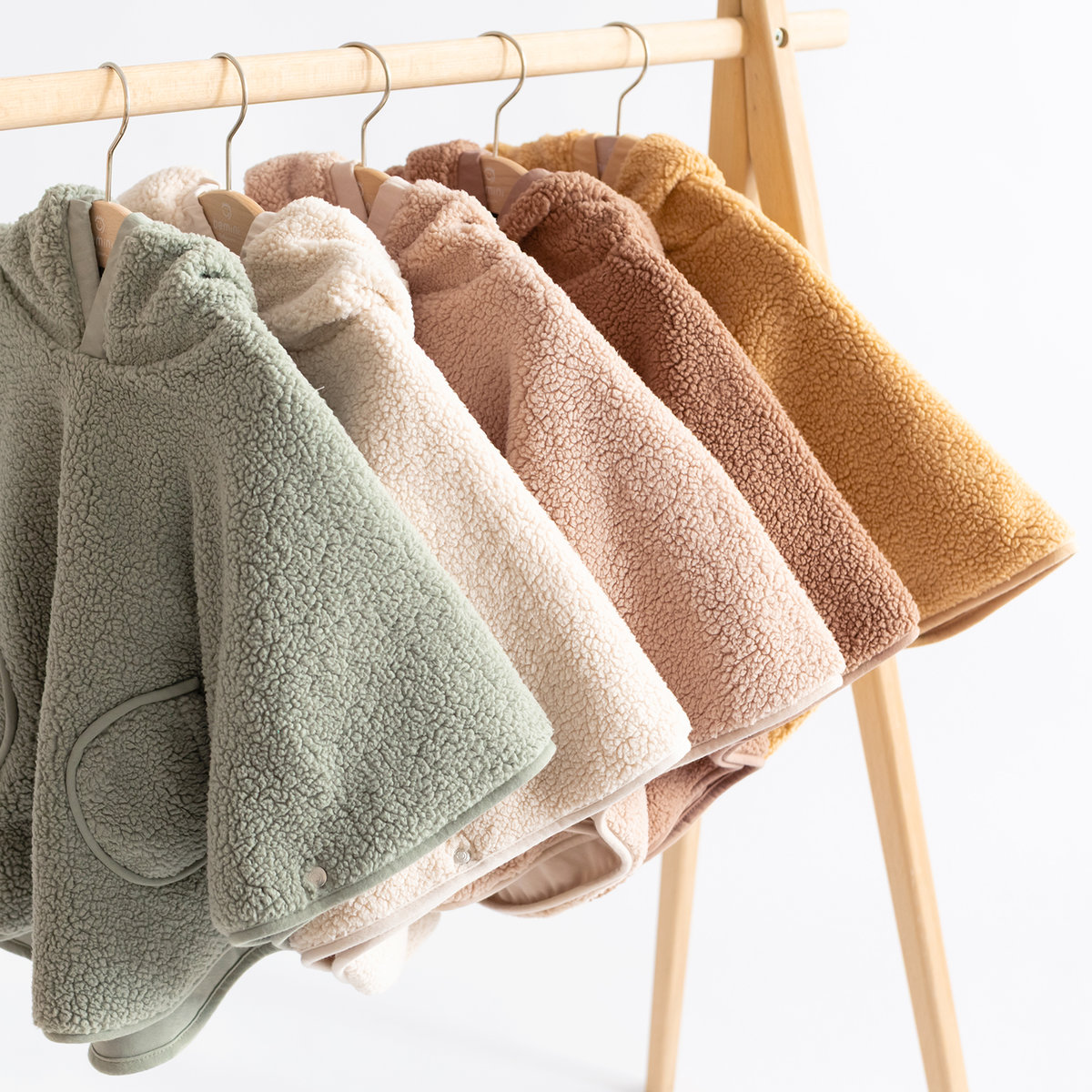 Poncho de voyage bébé pour siège auto - Teddy douillet ocre, BEMINI