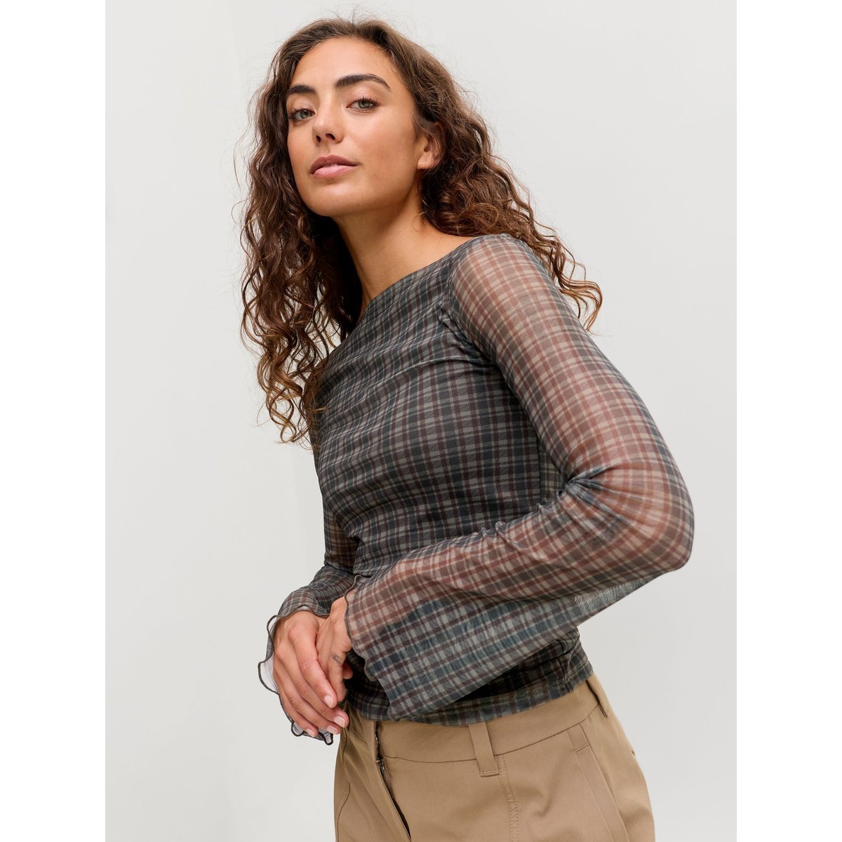 Top marron - petrified oak 1, JJXX