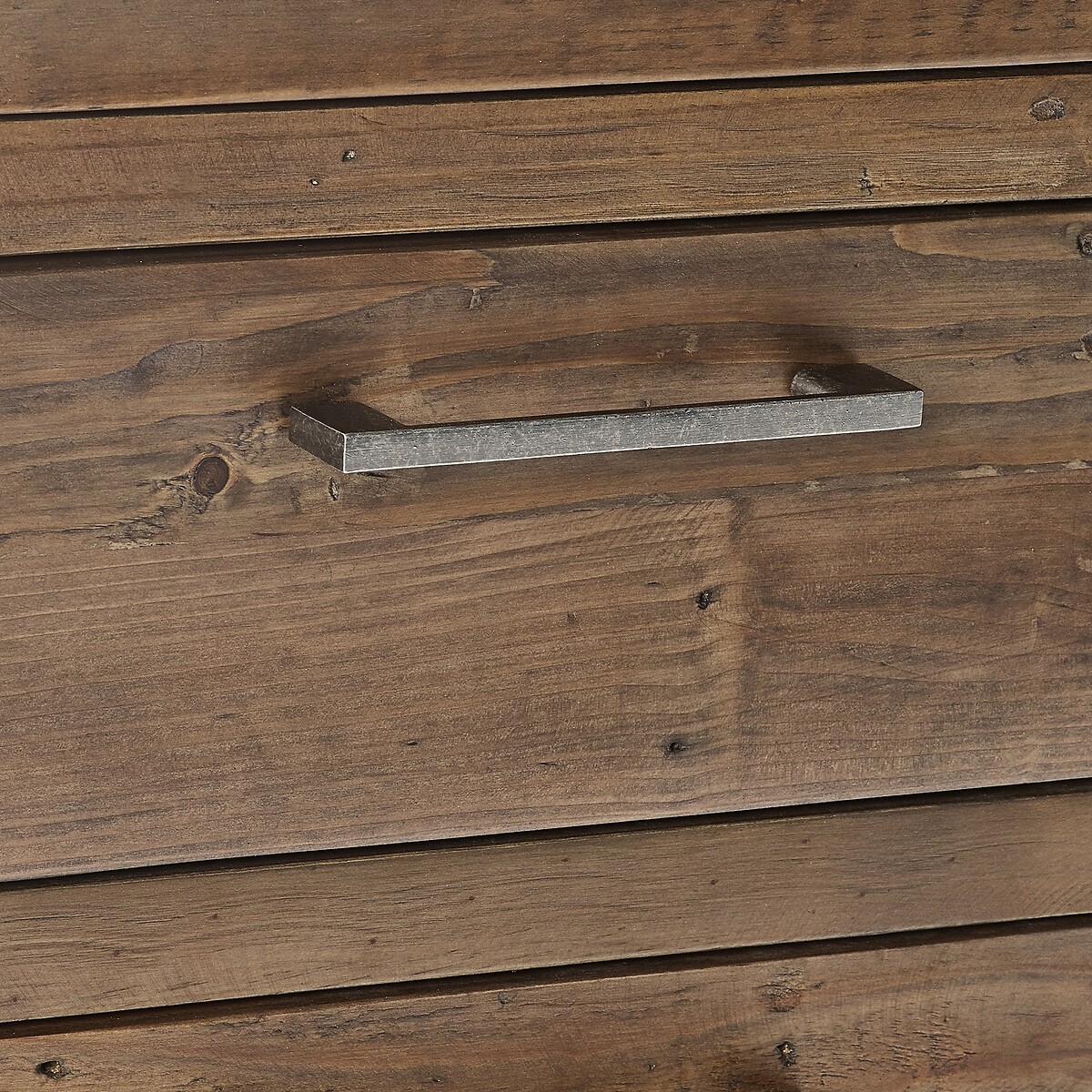 Ember Reclaimed Wood 3 Drawer Bedside rustic dark wood, SO'HOME
