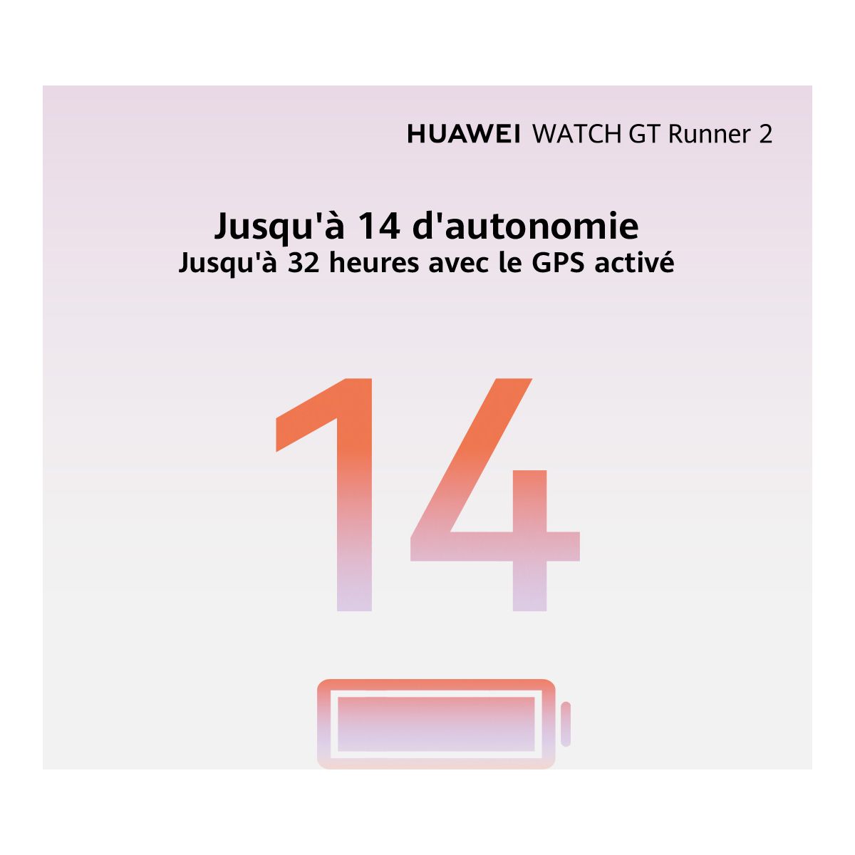 Montre sport Watch GT Runner 2 Noir orange, HUAWEI