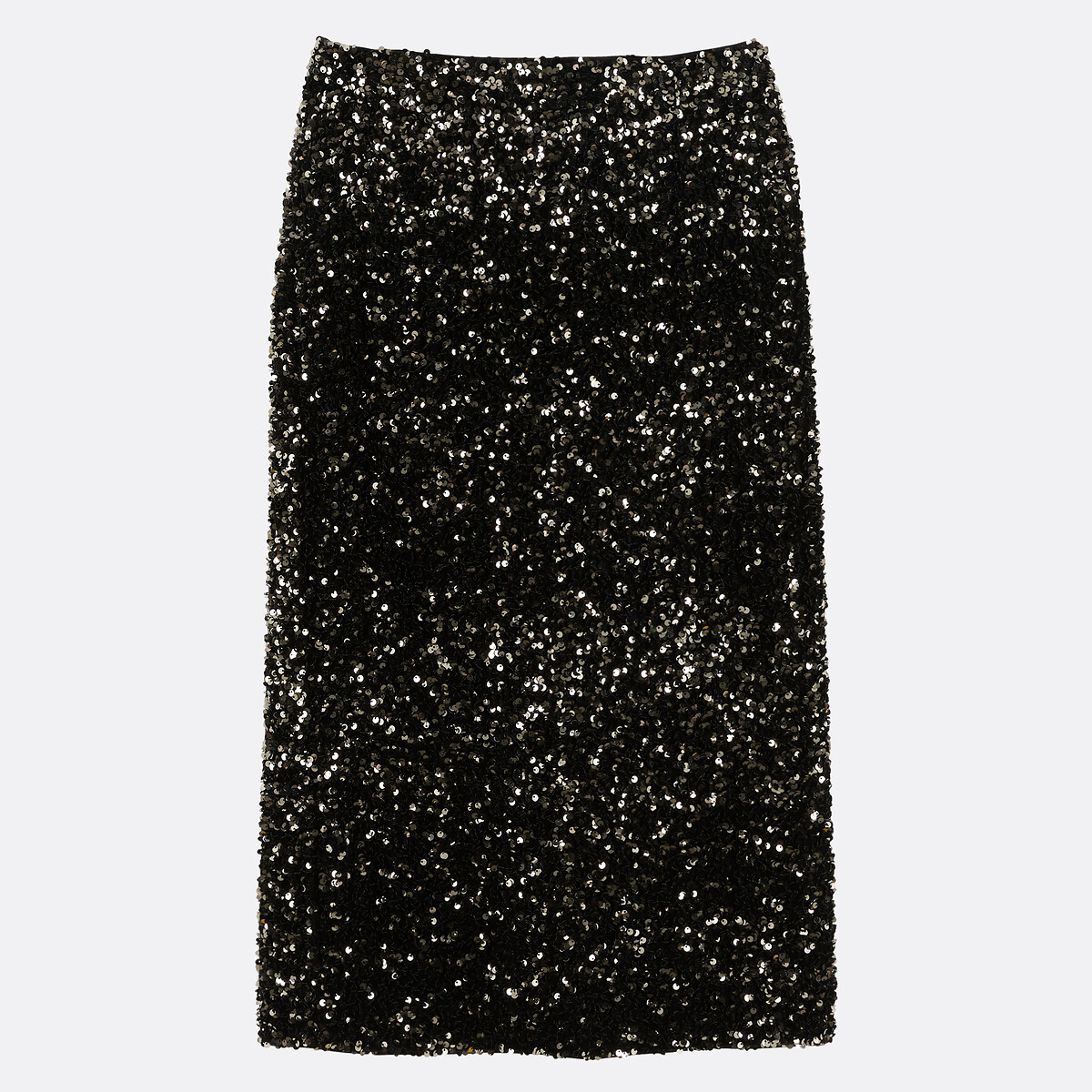 Jupe crayon midi, à sequins noir/mordoré, LA REDOUTE COLLECTIONS