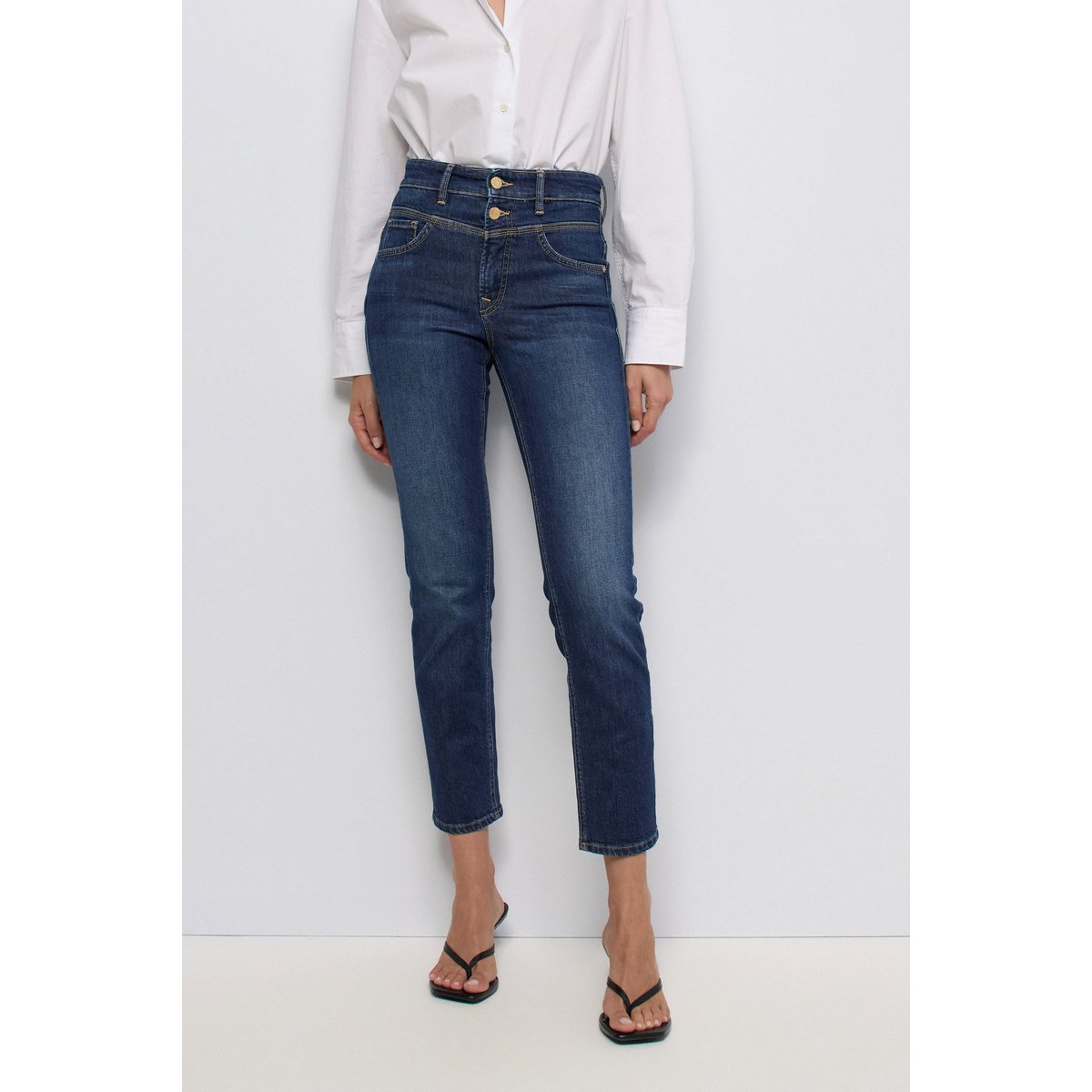 JEAN FAITH PUSH IN CROPPED SLIM bleu denim, SALSA JEANS