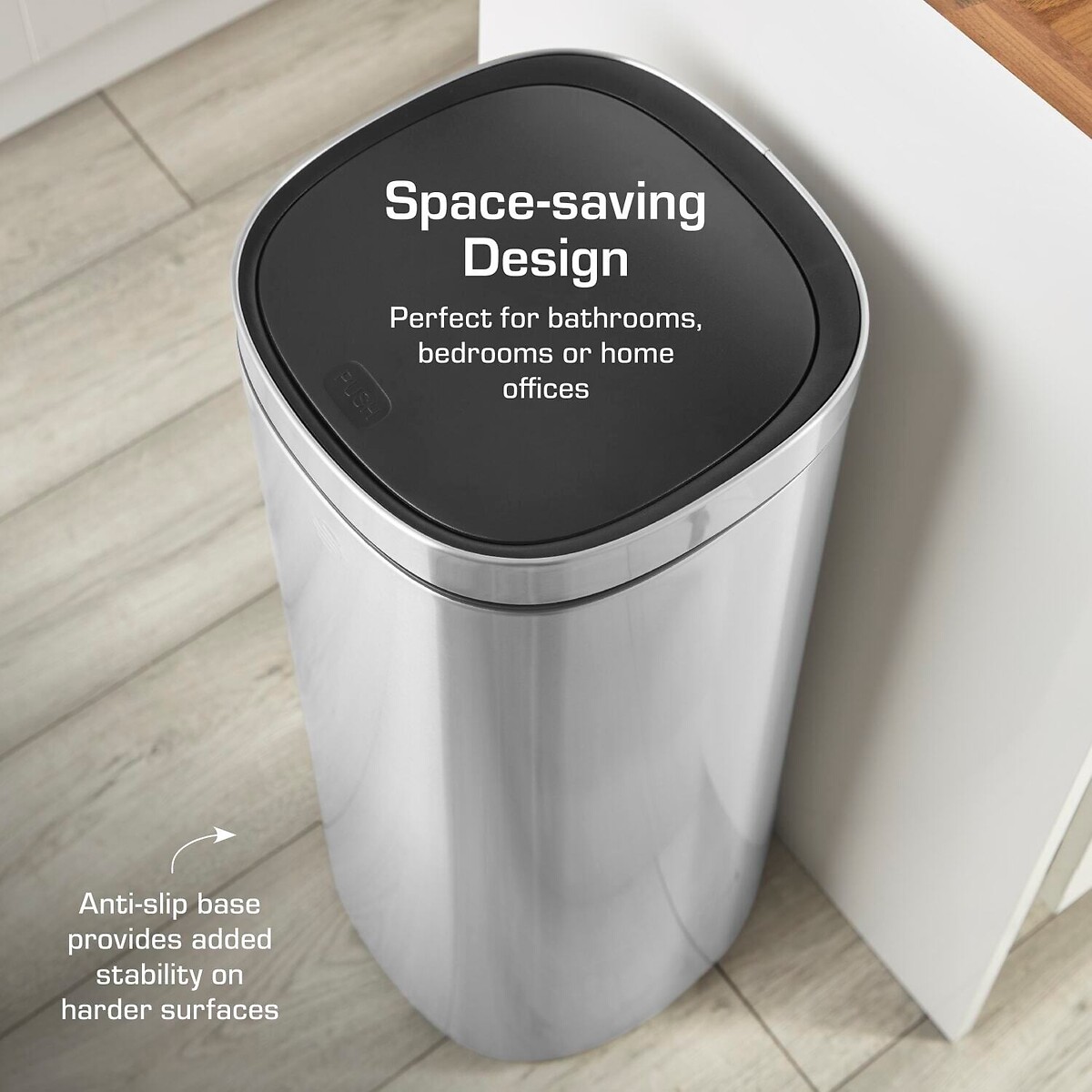 50L Touch Bin silver-coloured, SWAN