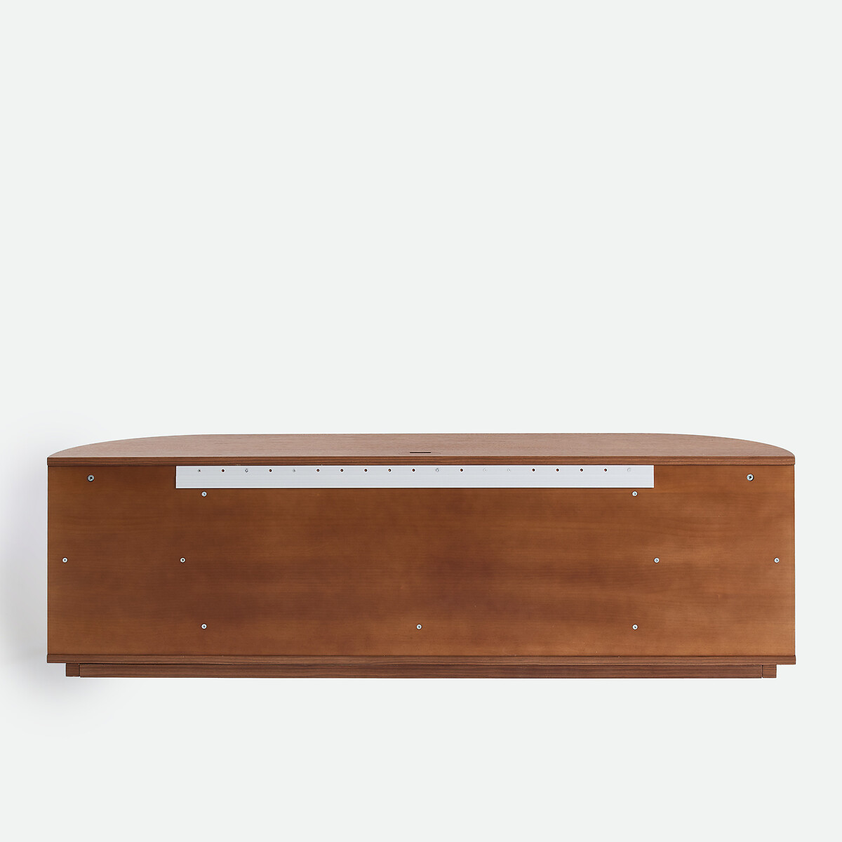 Meuble TV hifi suspendu en plaqué noyer, 2 portes, 6 niches, L160 cm, MADDY noyer, LA REDOUTE INTERIEURS