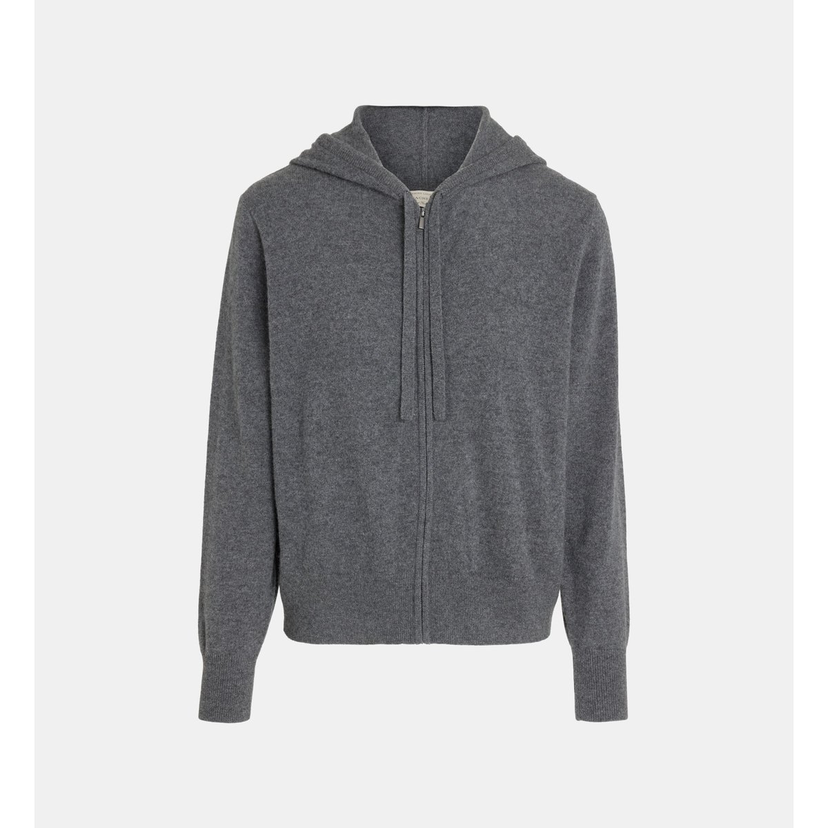 Gilet zippé à capuche zaco cachemire gris foncé, GALERIES LAFAYETTE
