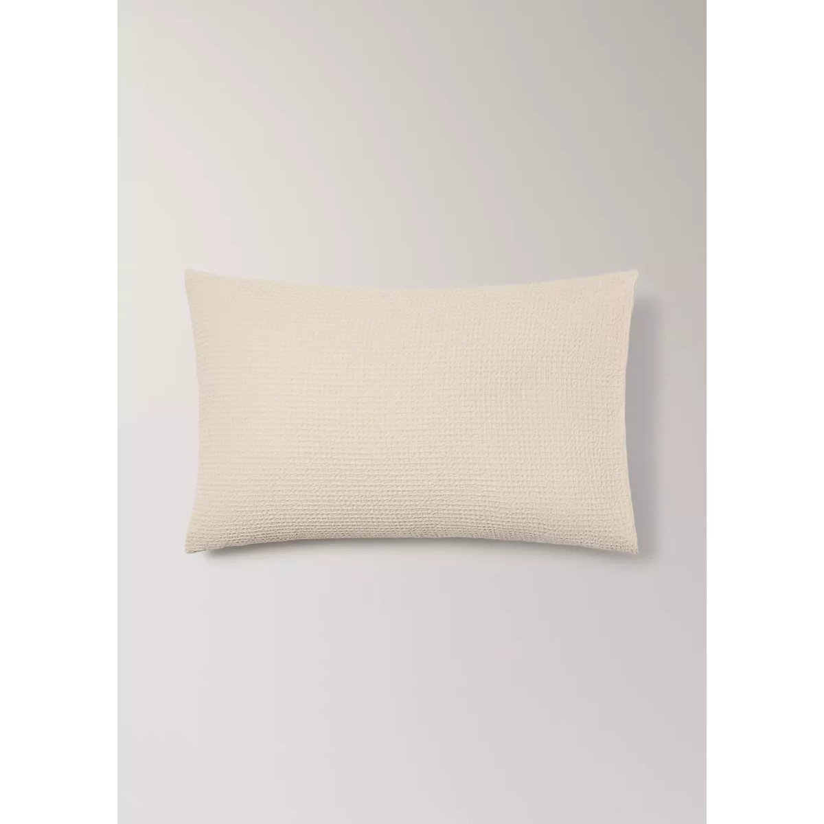 Lot de taies d’oreiller en coton gaufré garment-dyed 50 x 75 cm beige, MANGO HOME