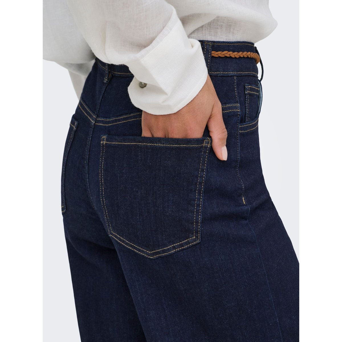 Jean À Jambe Large dark blue denim, ONLY