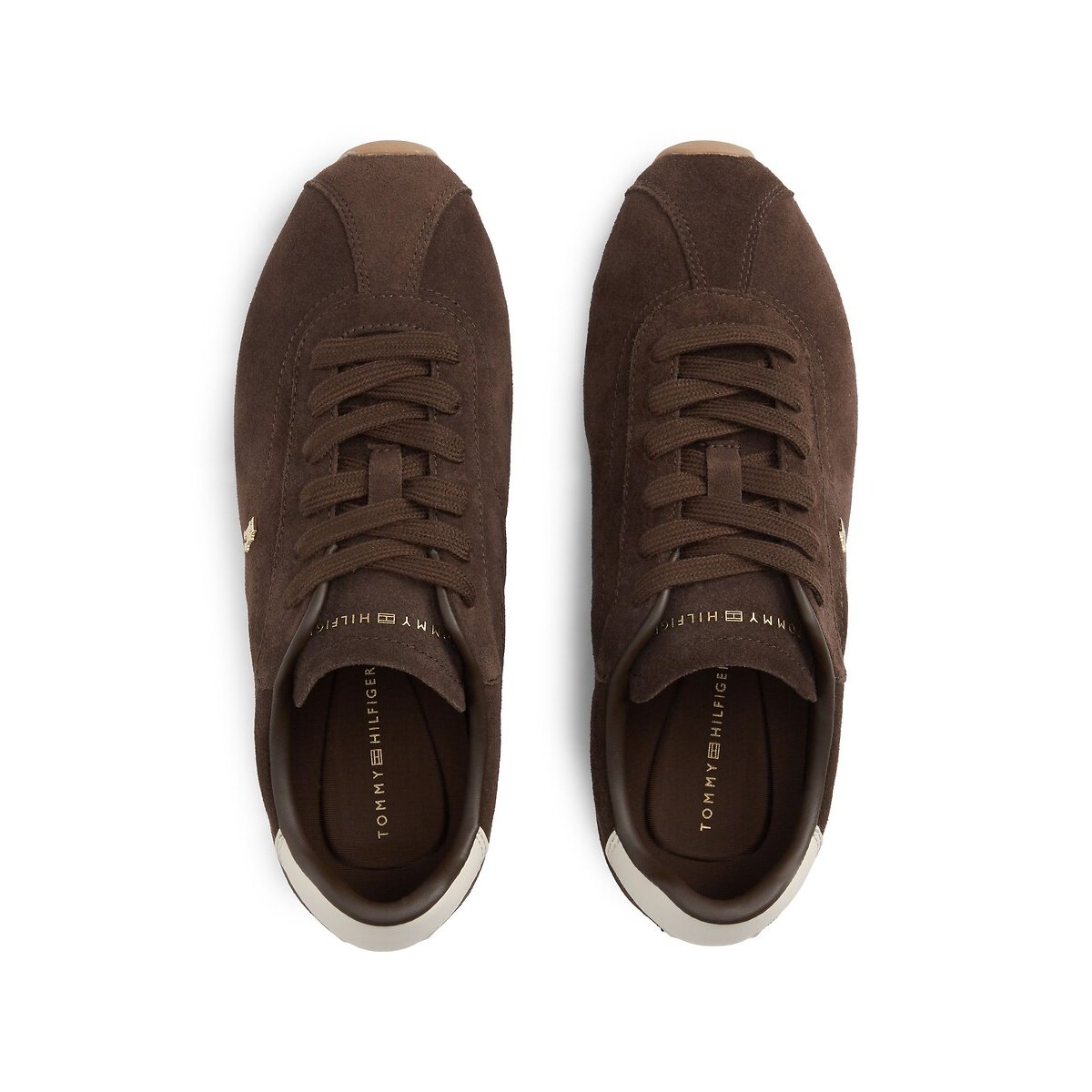 Baskets low profile en cuir suède, THE BELLA marron foncé, TOMMY JEANS