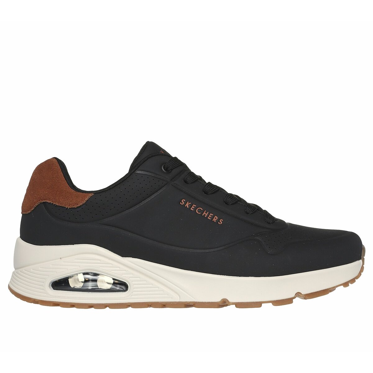 Baskets Uno - Suited On Air Homme noir, SKECHERS