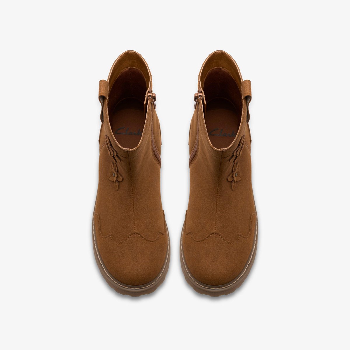 Boots Synthétique Coupe Large ADELAIDE MID K marron, CLARKS