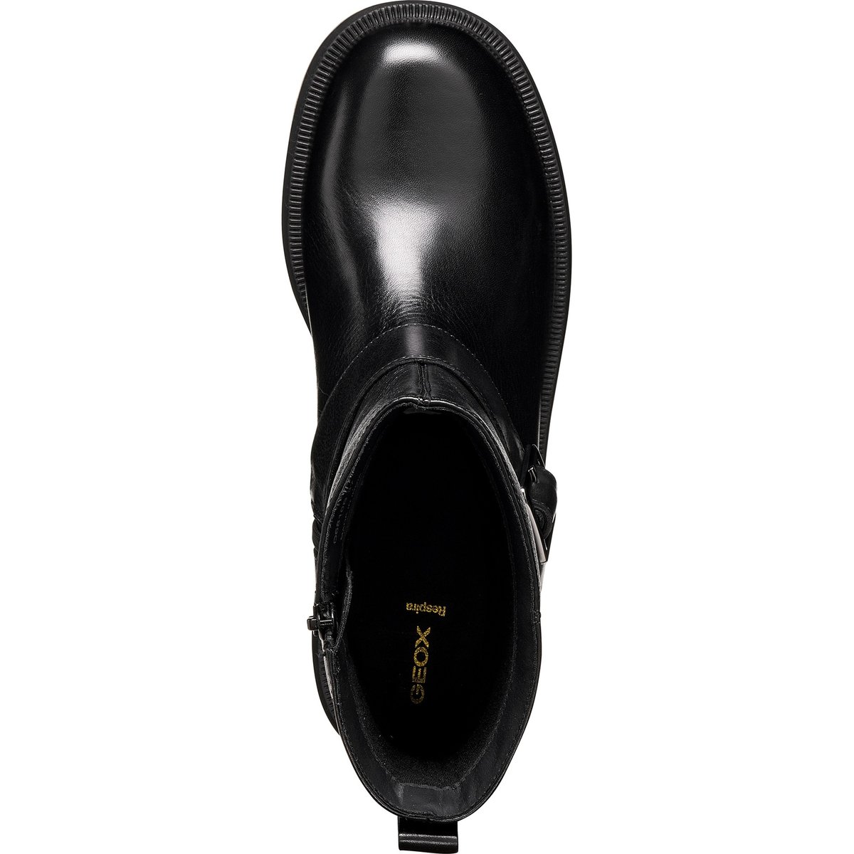Bottines motardes en cuir, KLARGENA noir, GEOX