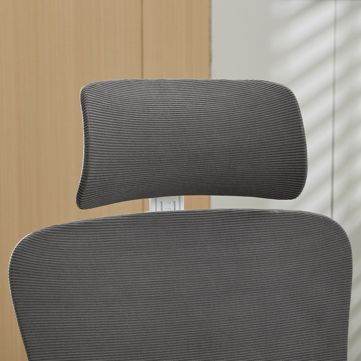 Chaise de bureau ergonomique pivotante réglable en hauteur, DARVEN gris, MEUBLES COSY