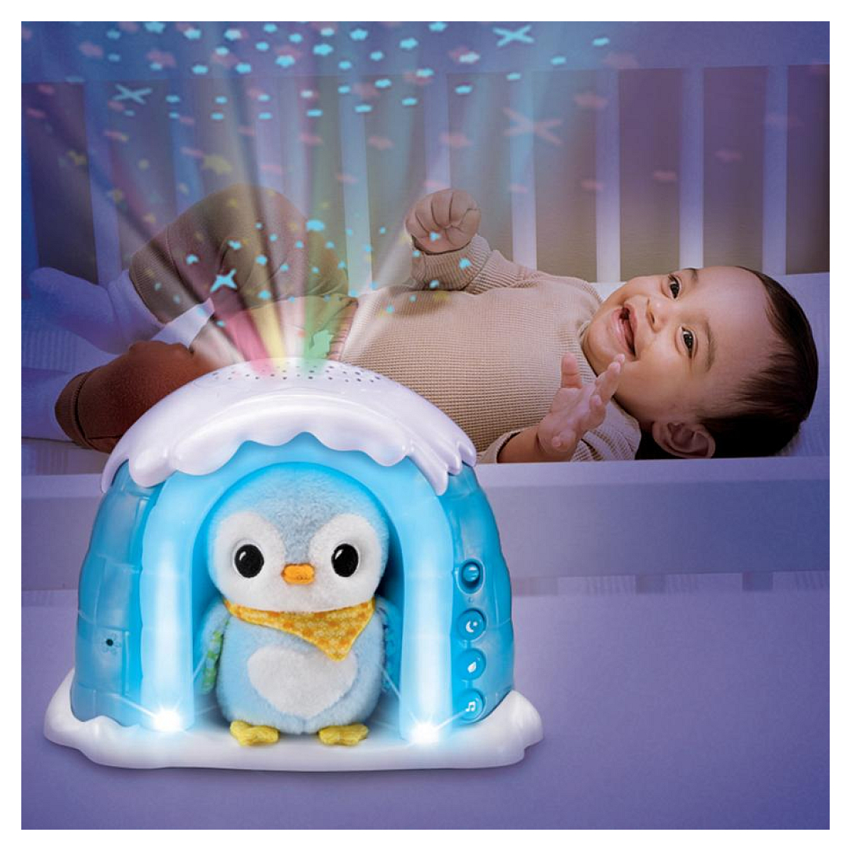 Veilleuse p'tit pingouin nuit etoilee bleu, VTECH