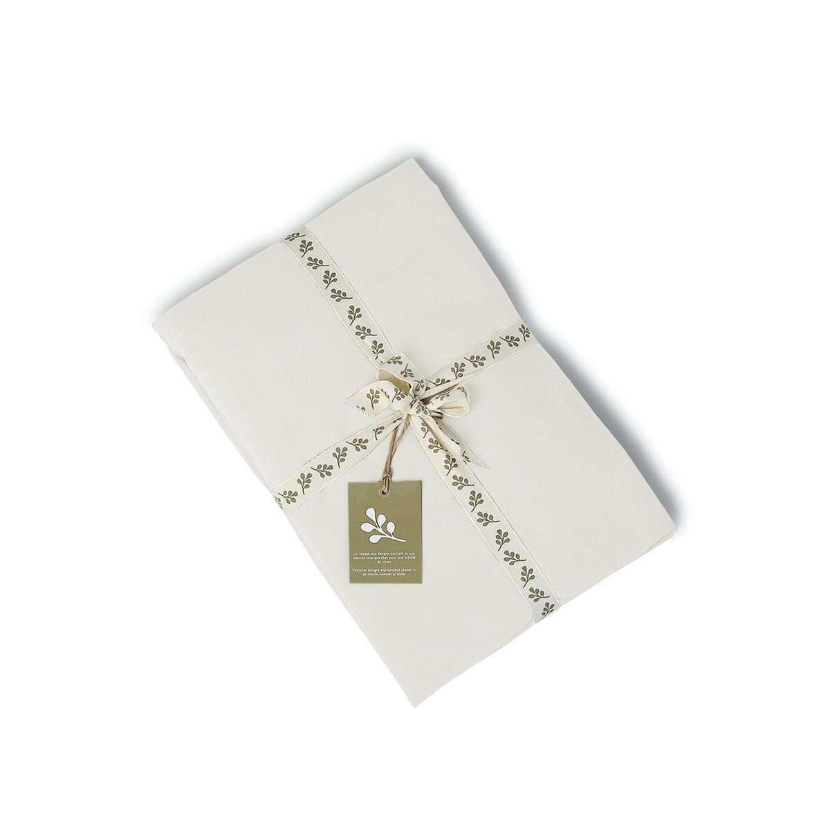 Parure + taies 65x65 percale de coton NINA blanc, FEBRONIE