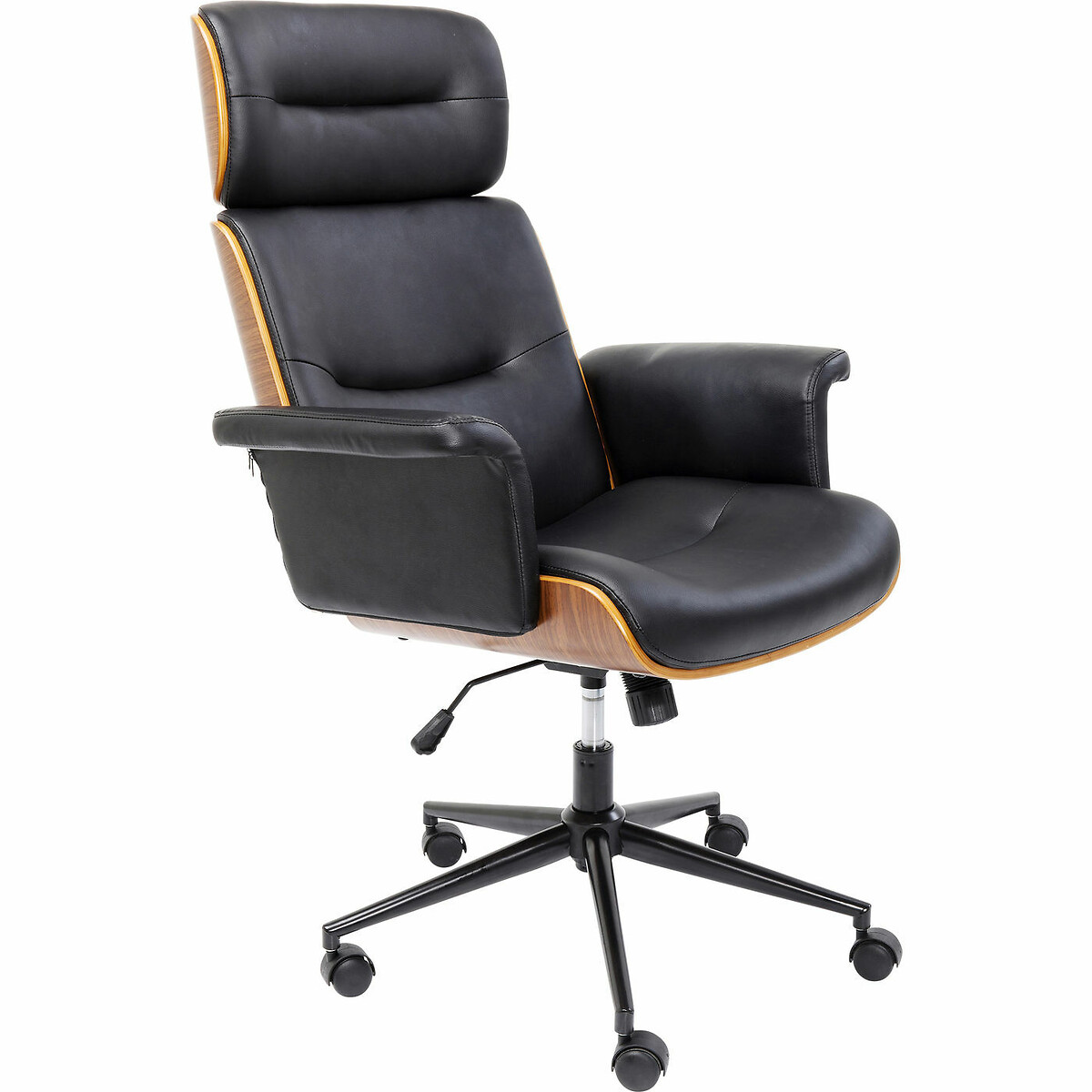 Chaise de bureau pivotante Check Out noir, KARE DESIGN
