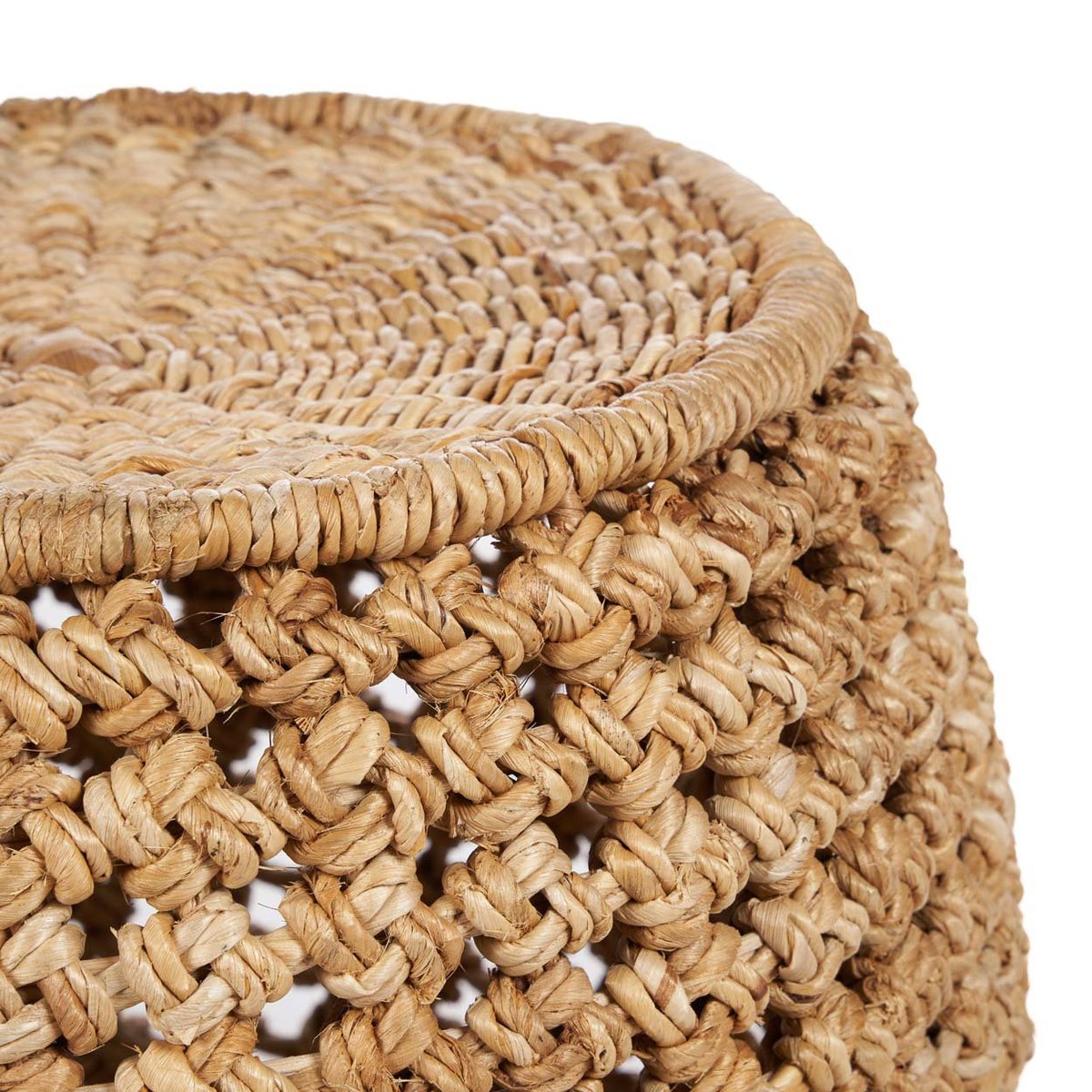 Tabouret en feuille de bananier ZARKAH beige, BAZAR BIZAR