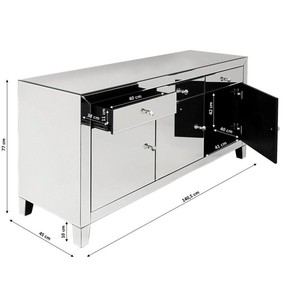 Buffet Luxury champagne argent, KARE DESIGN