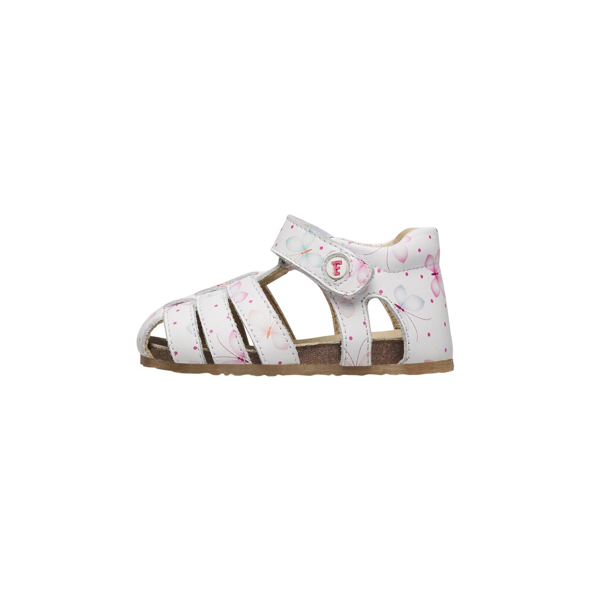 Sandales semi-fermées en cuir ALBY blanc-, FALCOTTO