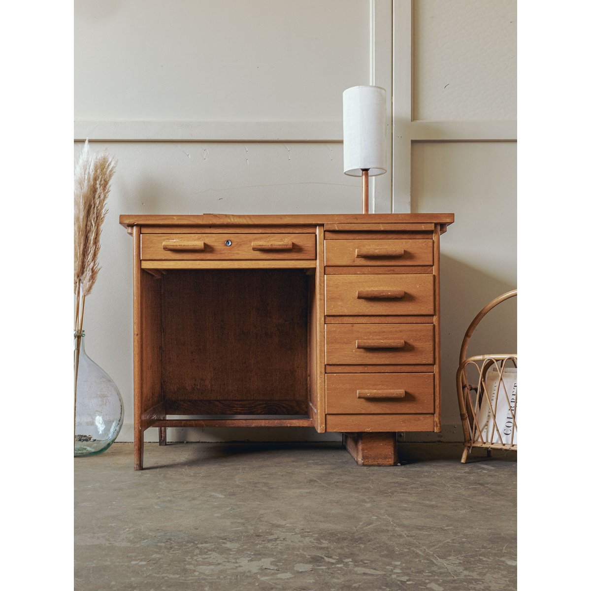 Bureau d'administration Edouard N°1022 - Bon état bois clair, DEBONGOUT