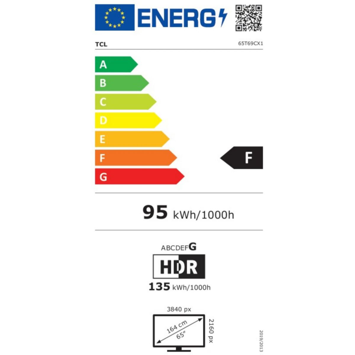 TV QLED 65T69C (2026) 65" (165 cm) couleur unique, TCL