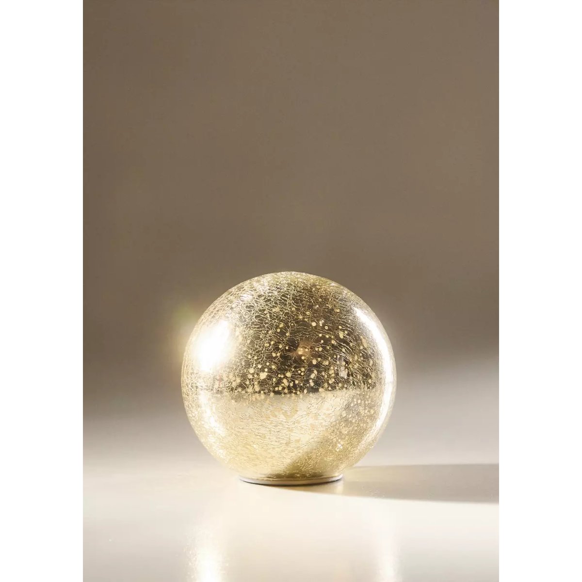 Petite boule lumineuse en verre or, MANGO HOME
