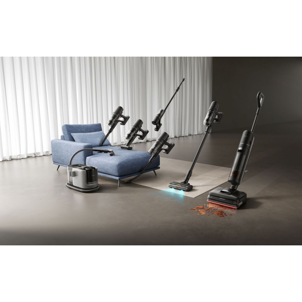Aspirateur laveur H15 Mix 3-en-1 - Laveur, aspirateur balai et shampouineuse couleur unique, DREAME