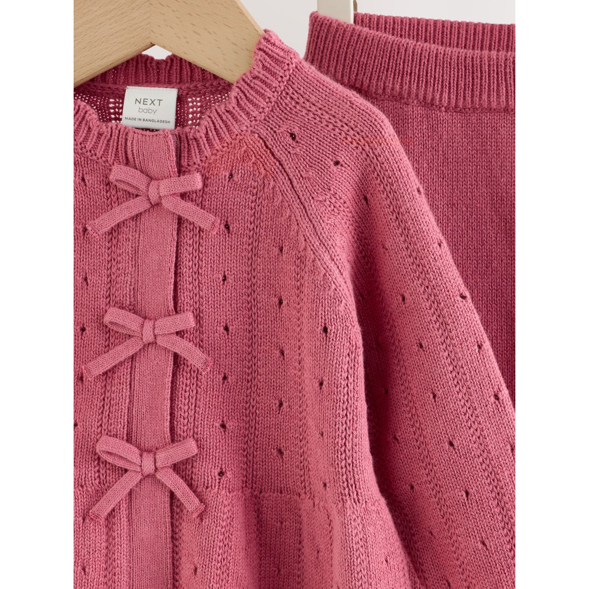 Legging et cardigan bébé à nœud, 2 pièces rose, NEXT