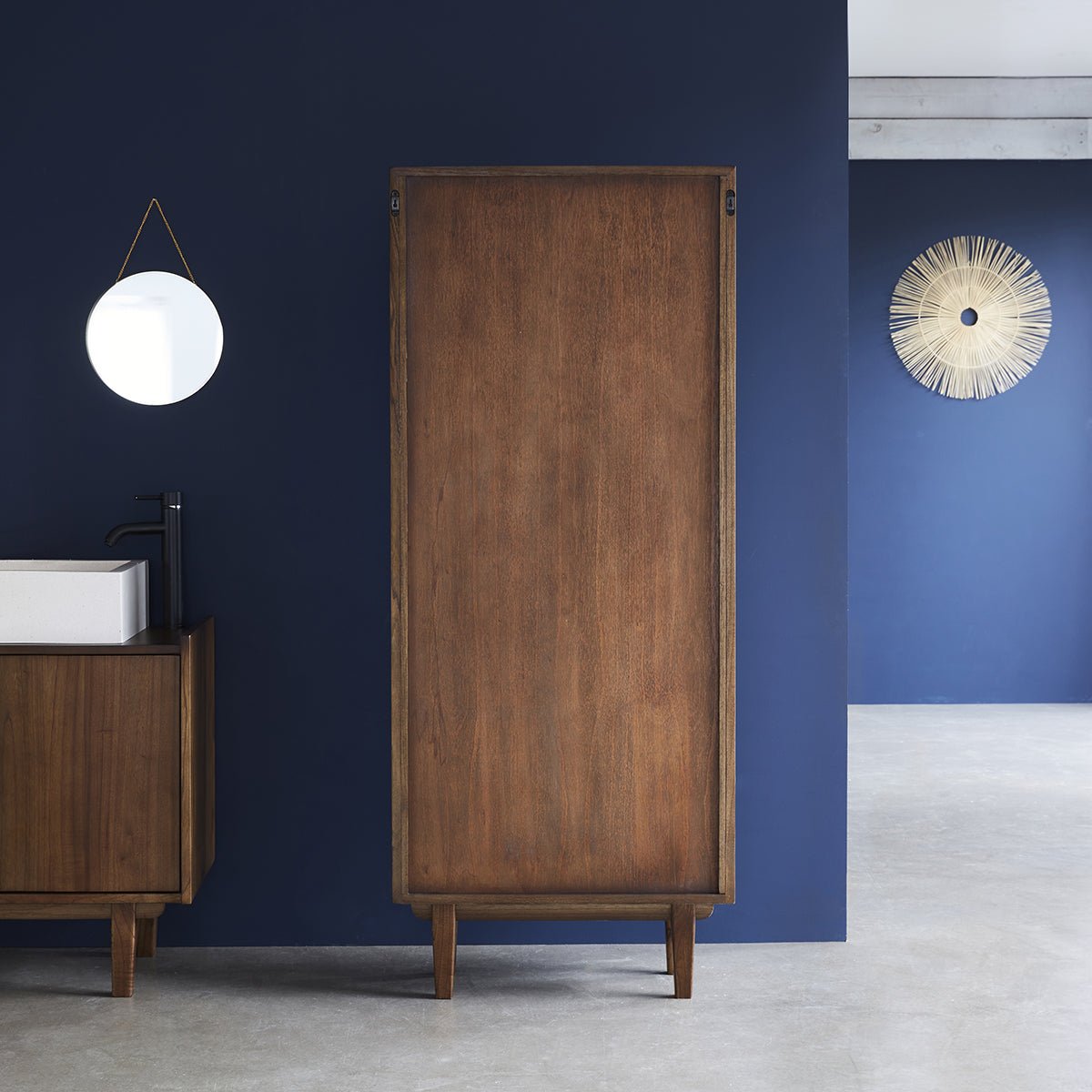 Colonne de salle de bain en bois massif VINTAGE marron, BERAH GETAH