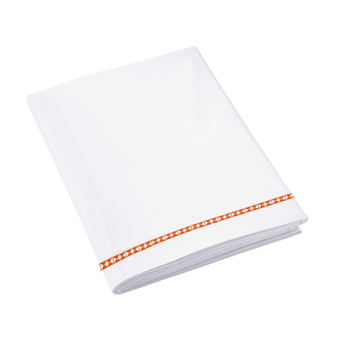 Drap Plat A L'ombre Des Pins Percale De Coton - A L OMBRE DES PINS blanc, TRADITION DES VOSGES