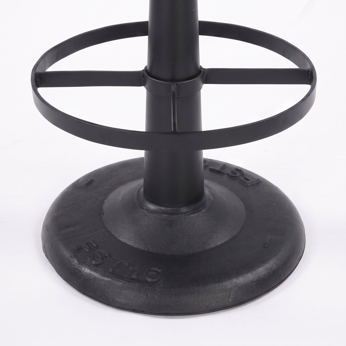 Tabouret pour îlot central 65 cm en cuir de buffle - LUCIEN marron foncé, MAISON PAVANE