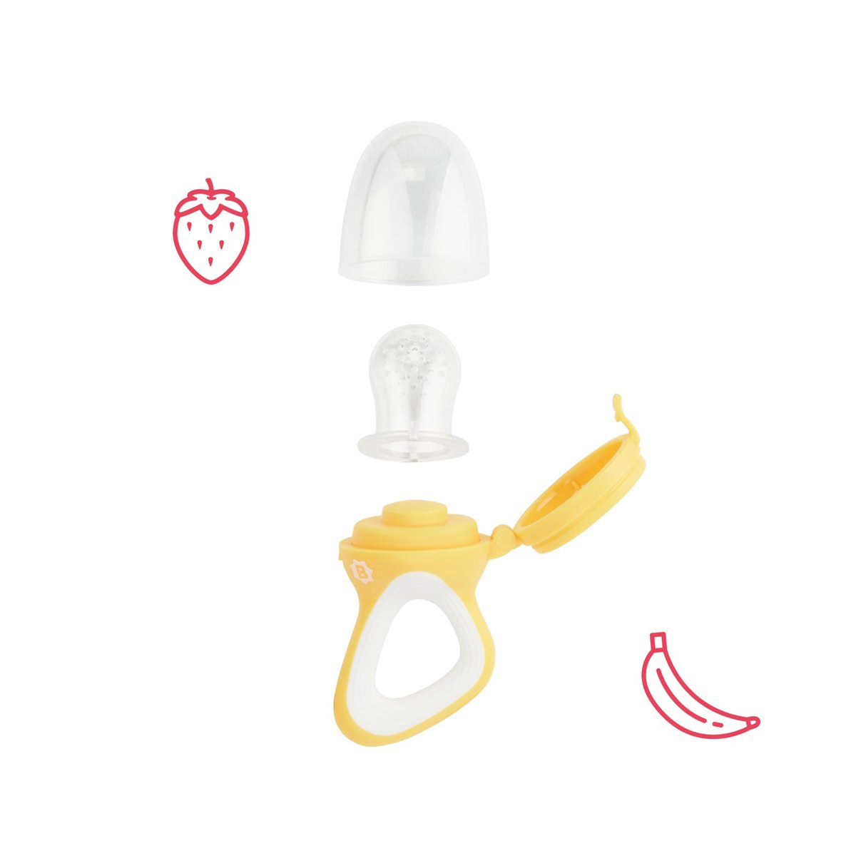 Grignoteuse bébé pour diversification alimentaire jaune, BADABULLE