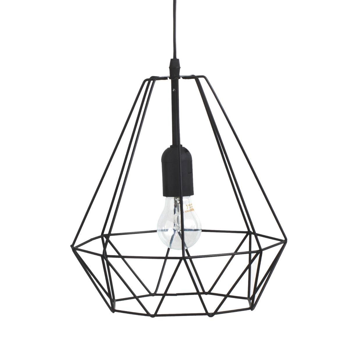 Suspension filaire métal DRIM noir, ATMOSPHERA