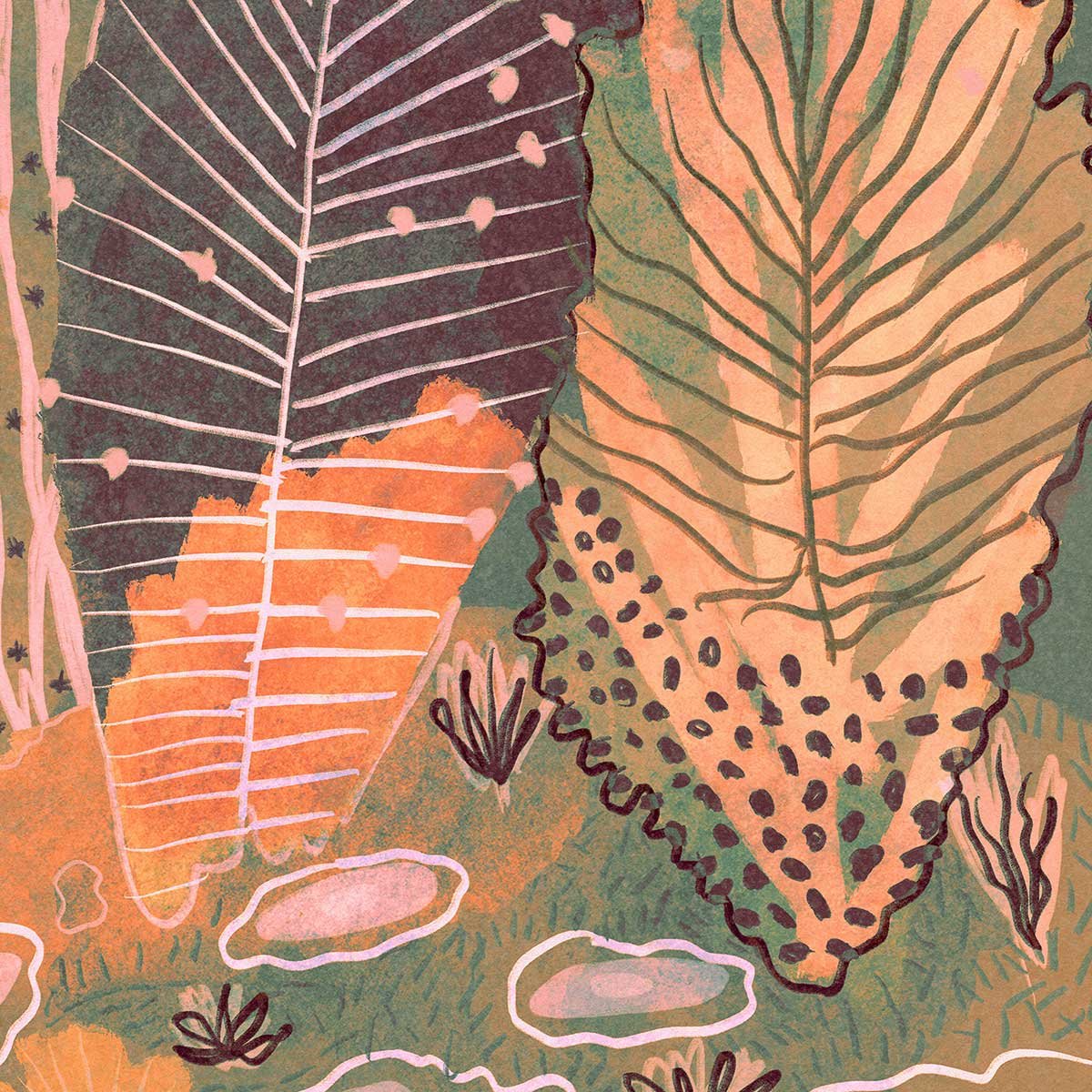 Affiche enfant forêt magique affiche seule, HEXOA
