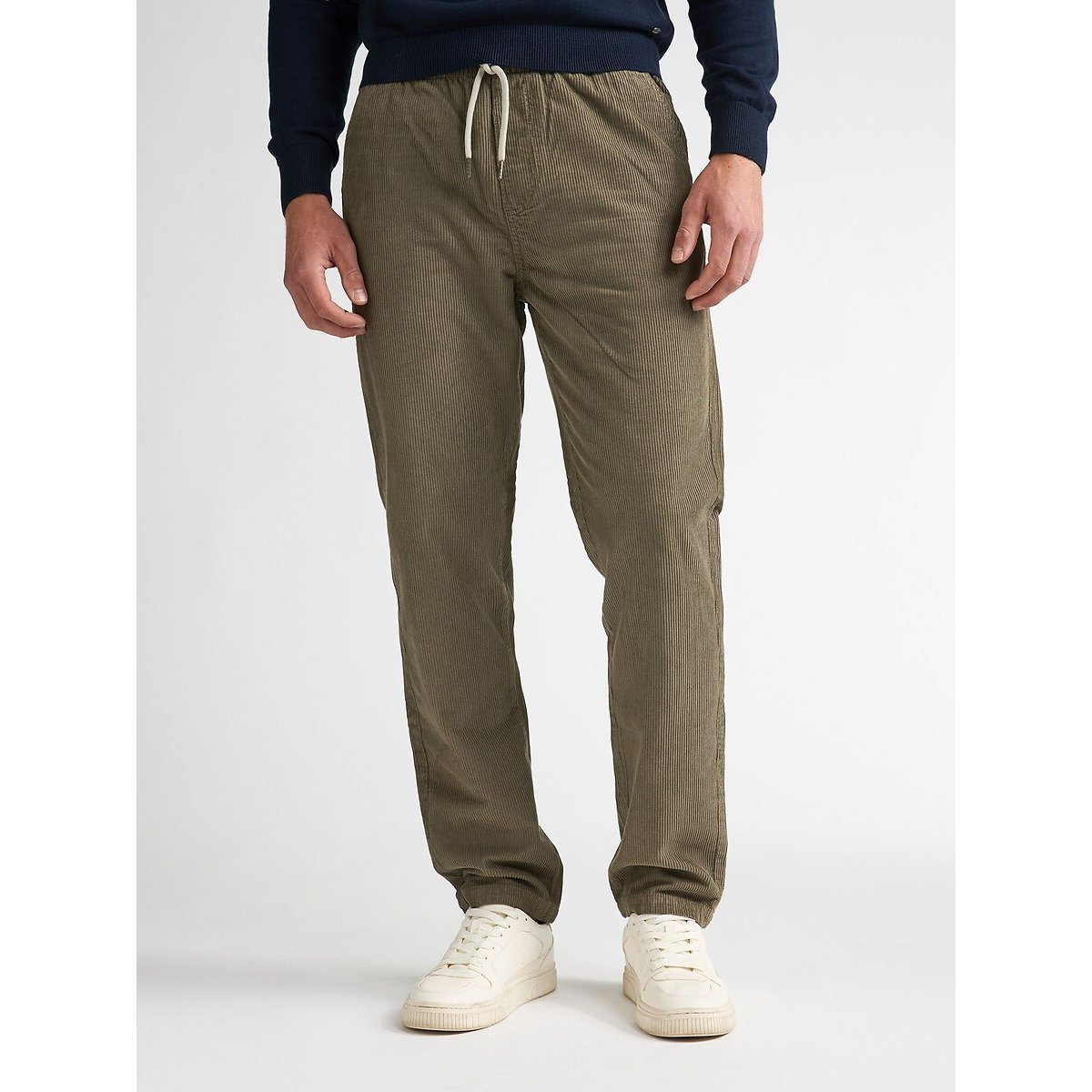 Pantalon droit en velours côtelé vert marron, PETROL INDUSTRIES