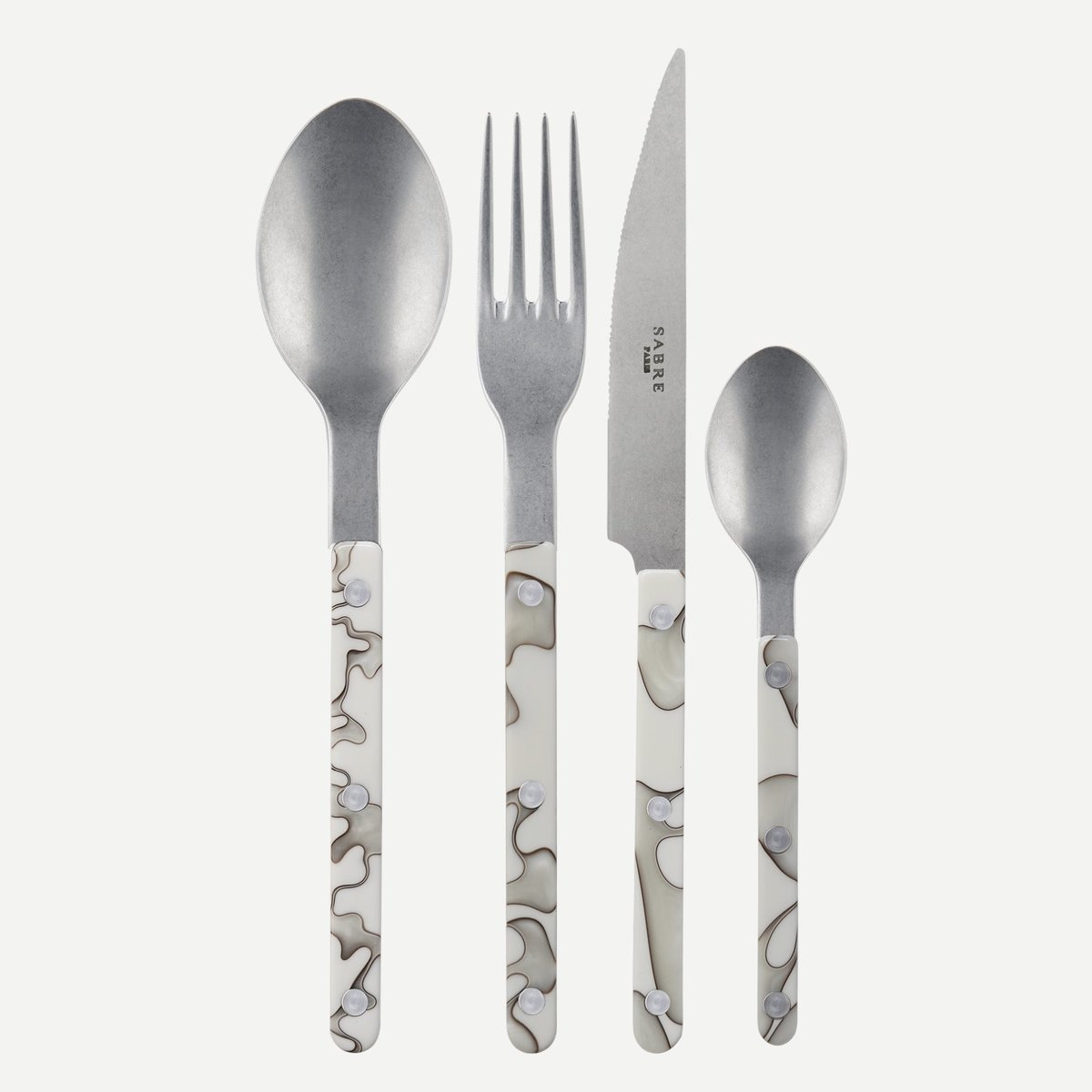 Set de 4 couverts de table, Bistrot Vintage Dune dune ivoire, SABRE