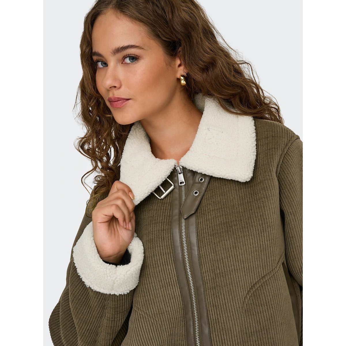 Corduroy Short Bomber Jacket brown, ONLY